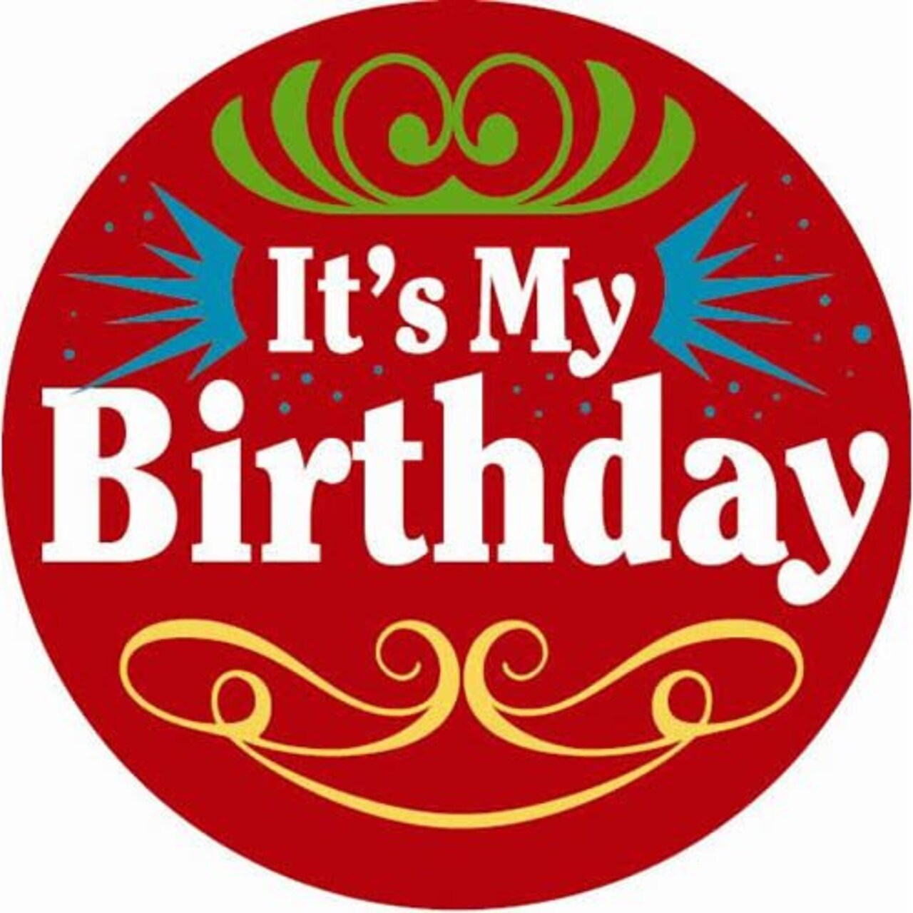 Red It&#x27;s My Birthday Satin Button (Pack of 6)